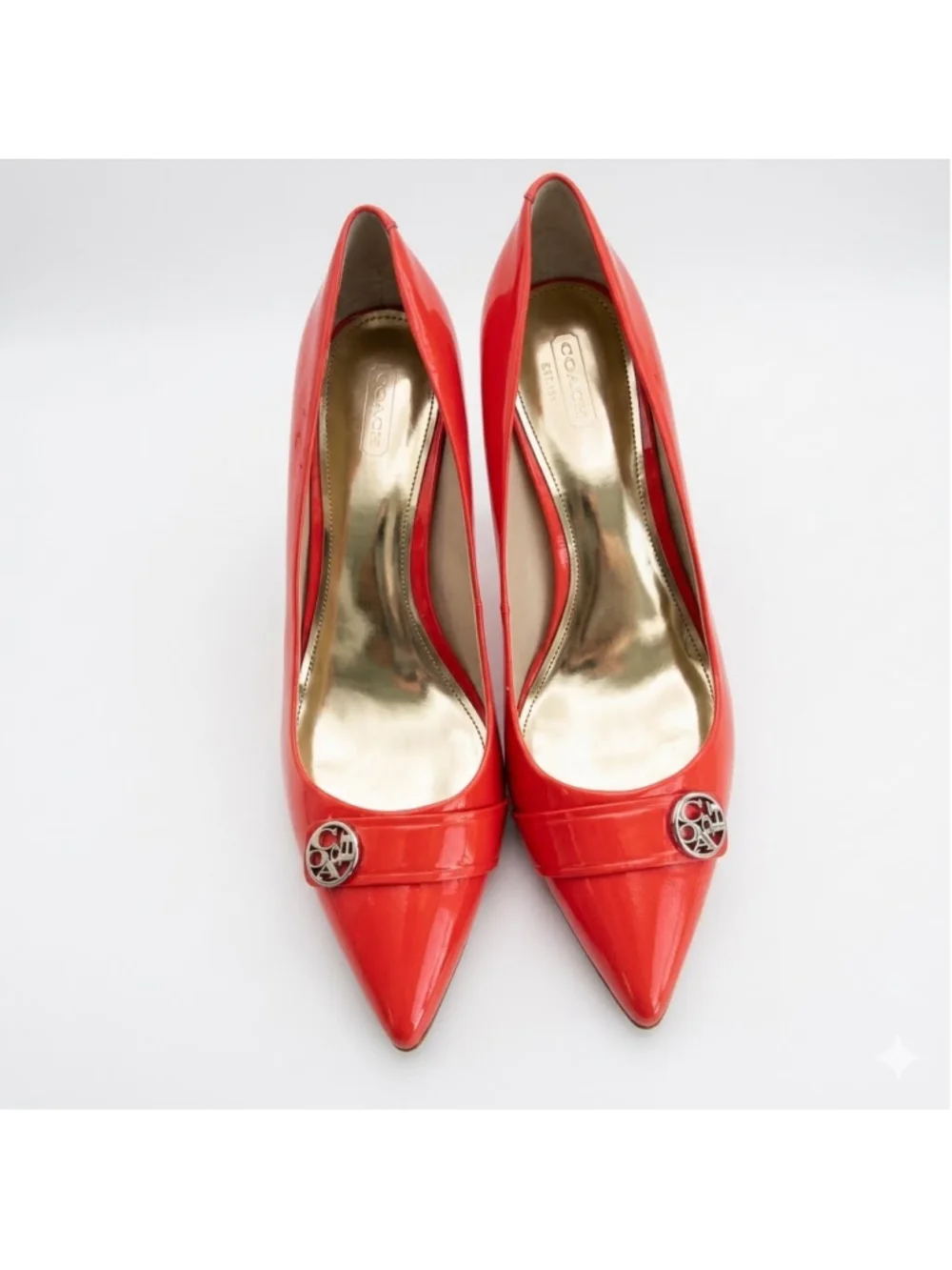 Women's Coach Zelda Red Patent Leather Heels Size 9.5